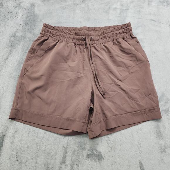 Mondetta Shorts Womens S Mauve Brown Active Walking Drawstring Cuffed Stretch - Picture 1 of 11
